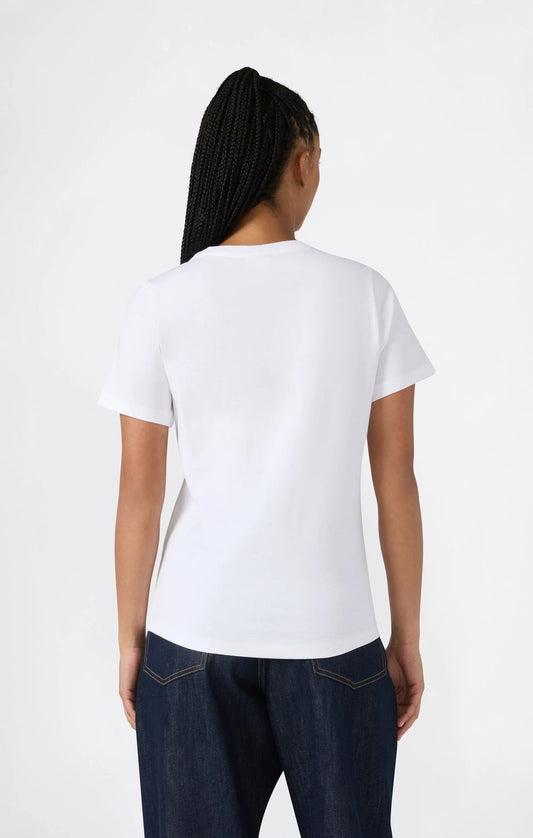 T-SHIRT DONNA CHAMPION SLIM FIT LOGO SCRIPT – BIANCO