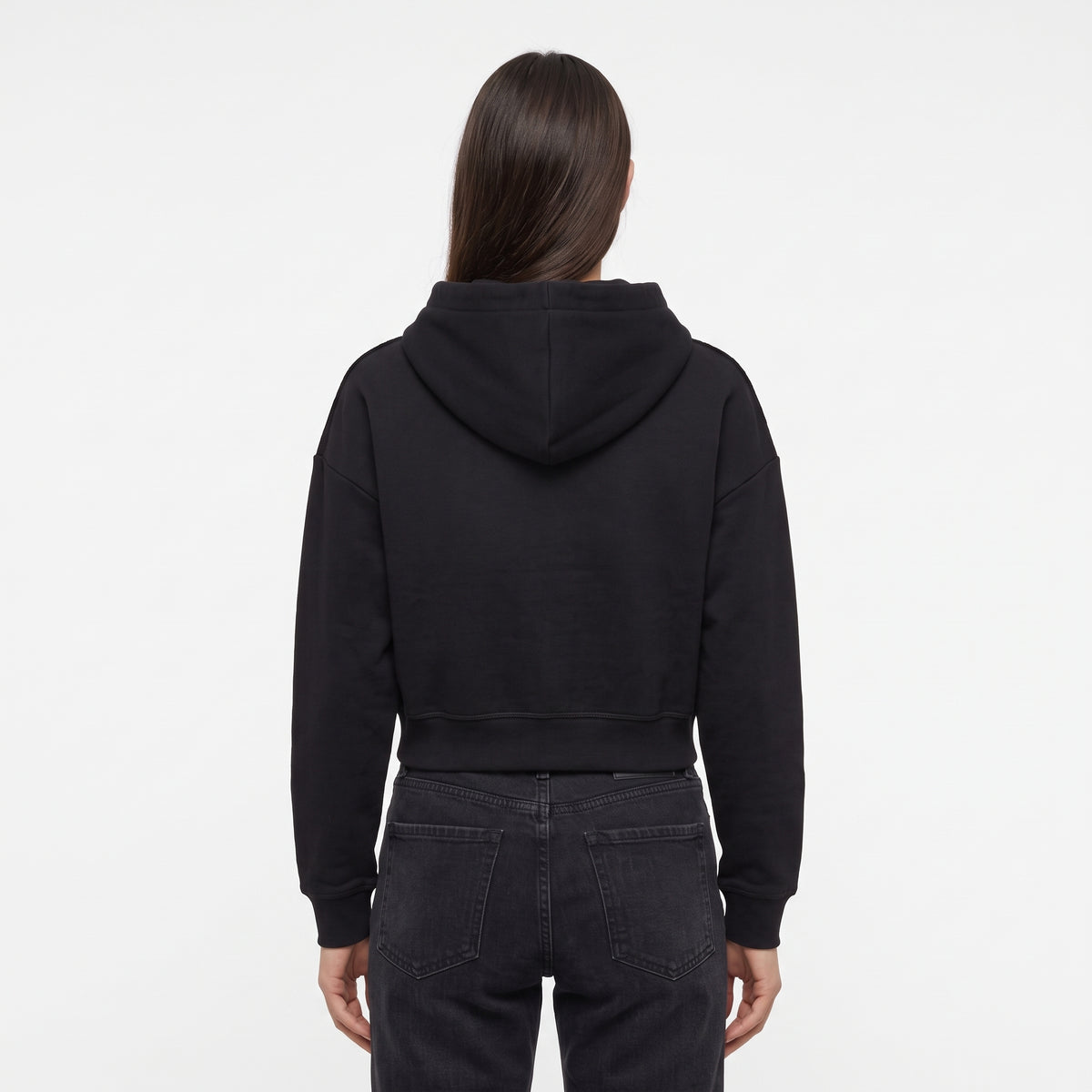 FELPA CROPPED LOGO FULL ZIP