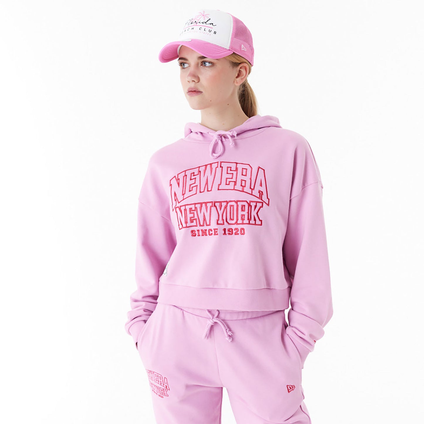 FELPA CROP ARCH WORDMARK