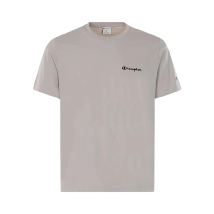 T-SHIRT UOMO CHAMPION ICONS LOGO RICAMATO – GHIACCIO