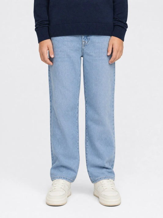 JEANS RAGAZZO PETROL INDUSTRIES LENNOX LOOSE FIT IN COTONE BIOLOGICO – LIGHT VINTAGE / BLU CHIARO
