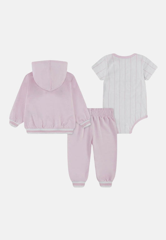 COMPLETO INFANT JORDAN BANDS SCRIPT 3SET - ROSA