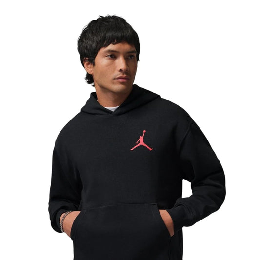 FELPA UOMO JORDAN SMALL LOGO CON CAPPUCCIO – NERO