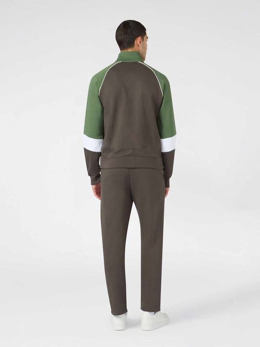 TUTA UOMO CHAMPION COLOR BLOCK FELPATA – VERDE