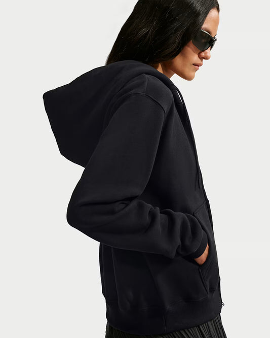 FELPA DONNA NIKE STUDIO FLEECE FULL-ZIP – NERO