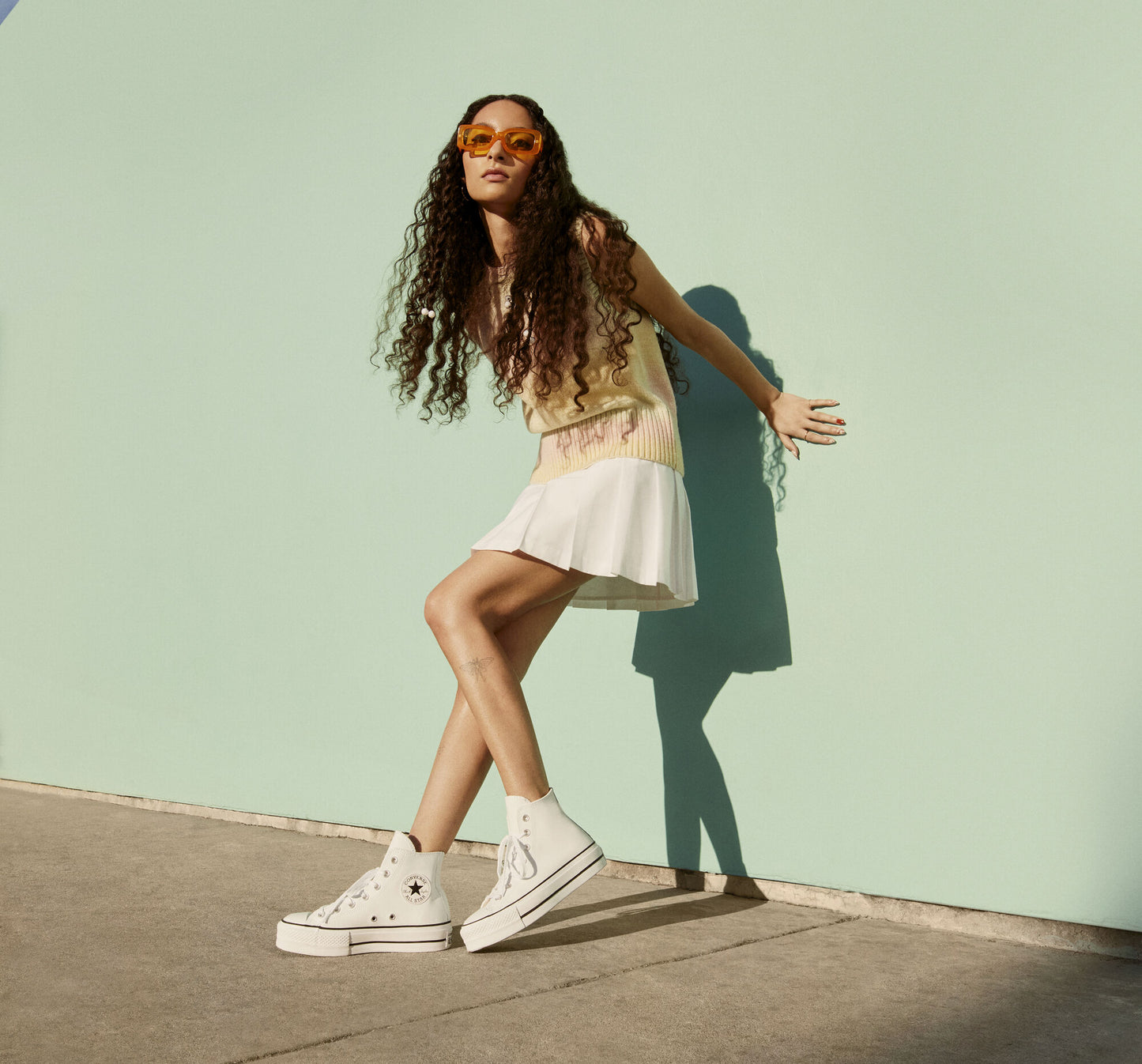 SCARPE CHUCK TAYLOR PLATFORM LEATHER