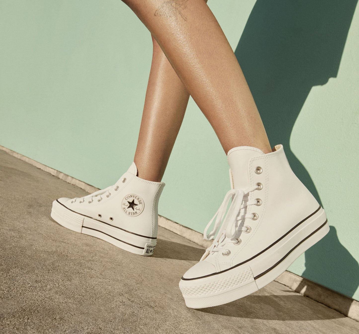 SCARPE CHUCK TAYLOR PLATFORM LEATHER