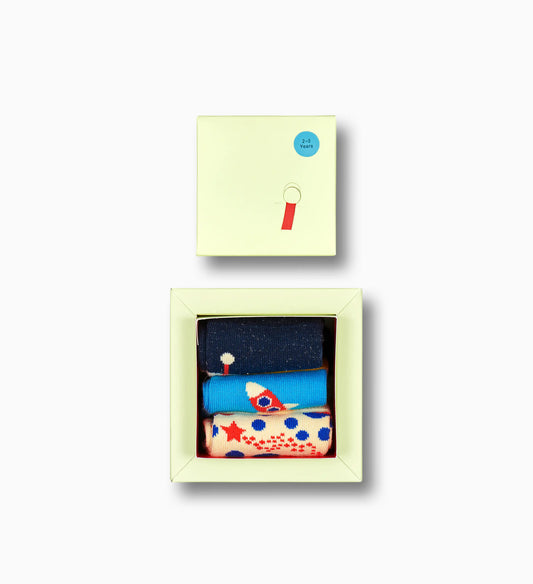 CALZE INFANT ASTRONAUT GIFT SET 3-PACK