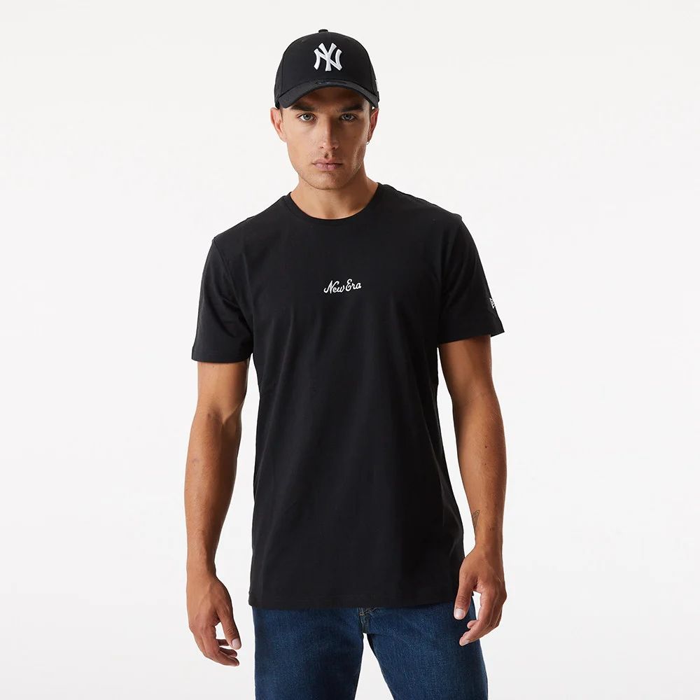 New Era Essential Script Black T-Shirt