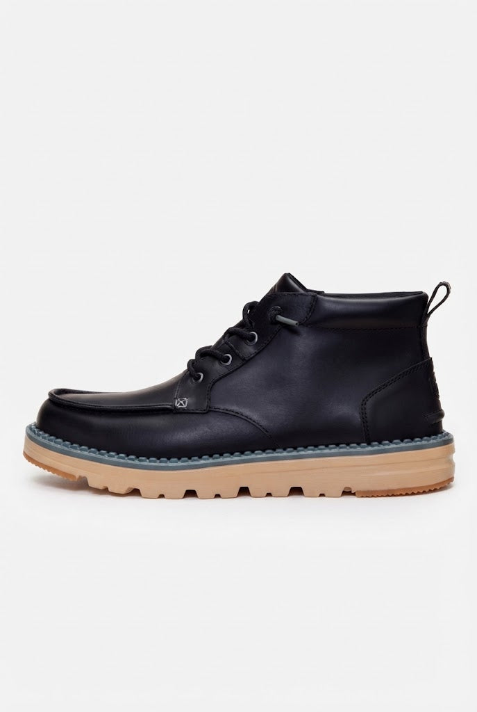 POLACCHINE UOMO HEY DUDE FLINT BOOT LEATHER – NERO