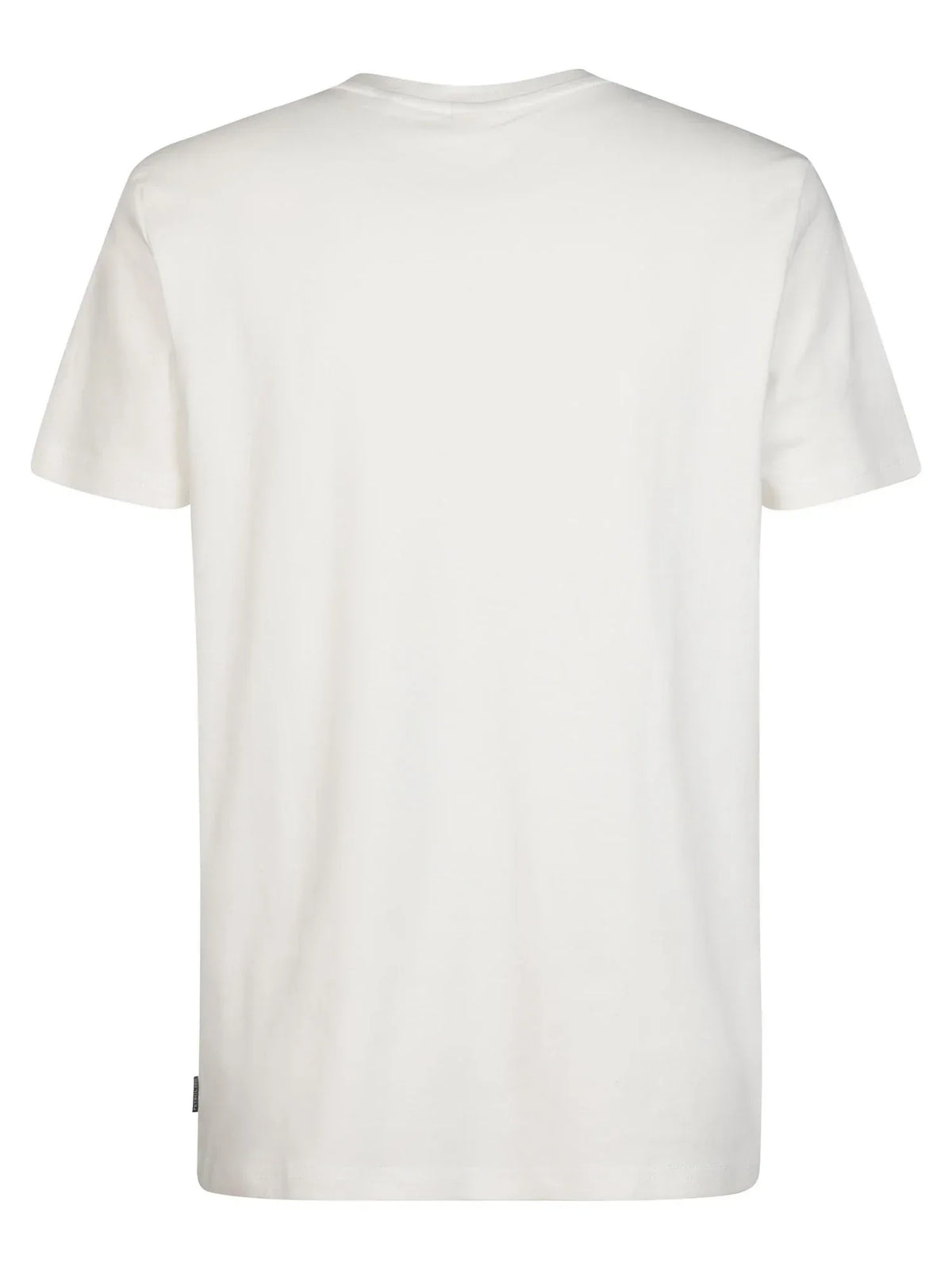 T-SHIRT UOMO IN COTONE PETROL INDUSTRIES ANTIQUE WHITE MELEE– REGULAR FIT CON STAMPA PETTO