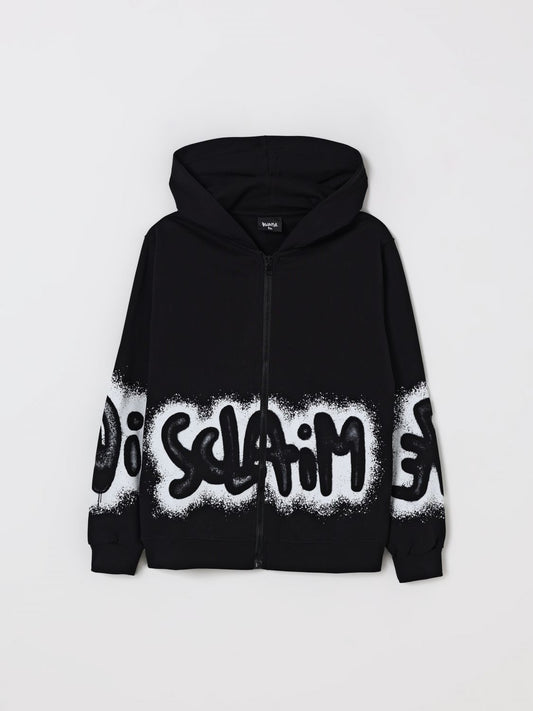 FELPA KIDS FULL ZIP SPRAY GRAPHIC