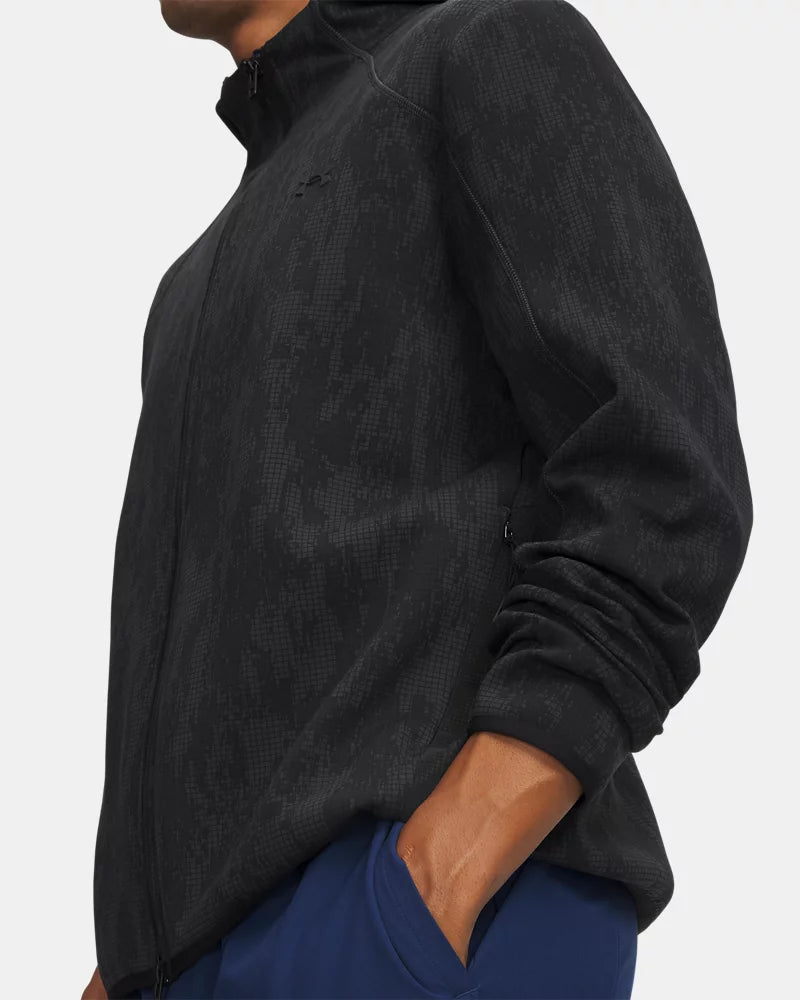 GIACCA CON CAPPUCCIO UOMO UNDER ARMOUR UNSTOPPABLE FLEECE – ULTIMATE BLACK / PIXEL GRIGIO