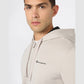 TUTA UOMO CHAMPION CAPPUCCIO FELPATA – BEIGE/NERO