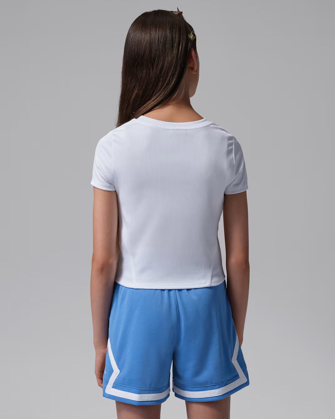 T-SHIRT RAGAZZA JORDAN JUMPMAN SPORT RIBBED – BIANCO