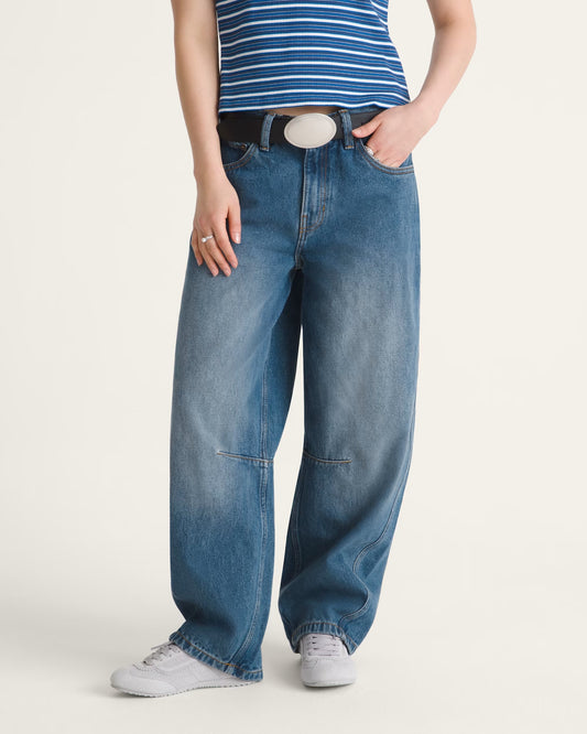 JEANS CHECK-5 MID RISE BARREL