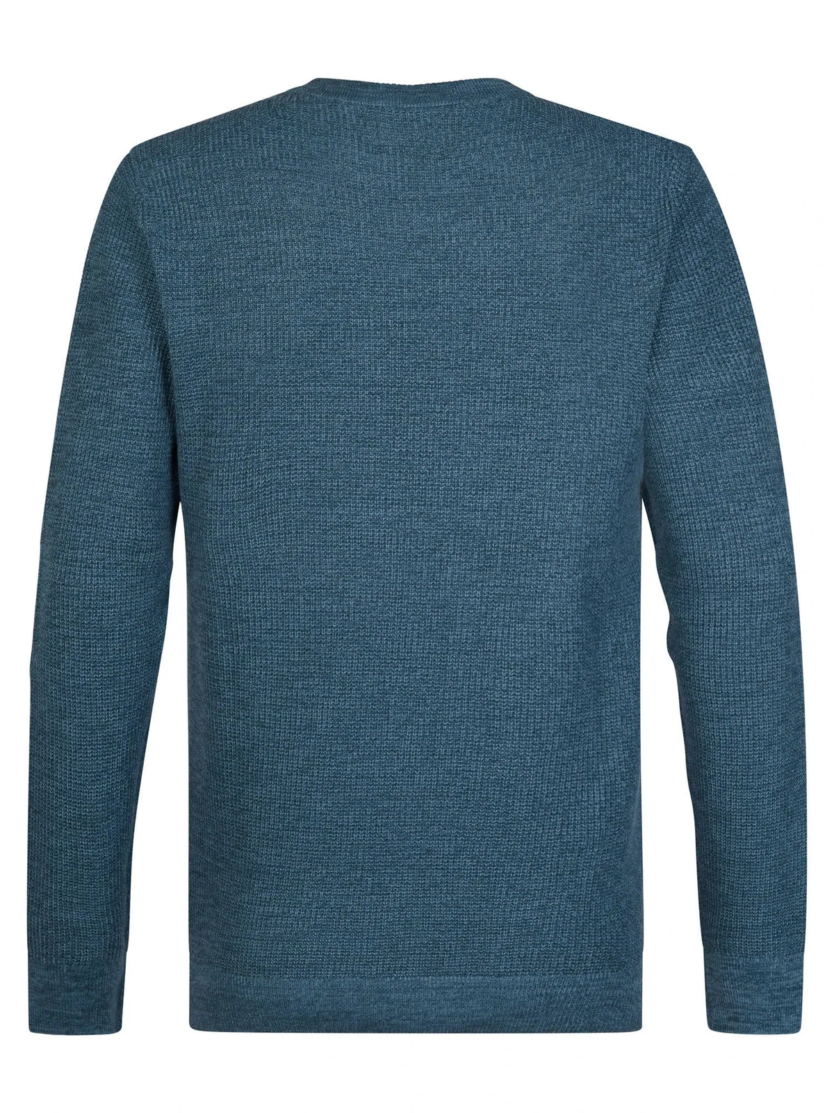 MAGLIA UOMO GIROCOLLO IN COTONE LEGGERO TESTURIZZATO PETROL INDUSTRIES REGULAR FIT – STORM BLUE
