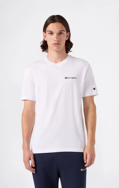 T-SHIRT UOMO CHAMPION ICONS LOGO RICAMATO – BIANCO