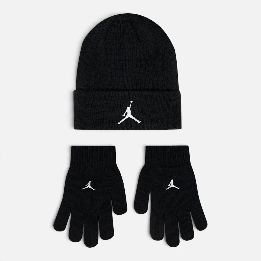 SET BAMBINO JORDAN ESSENTIALS CUFFIA E GUANTI – NERO