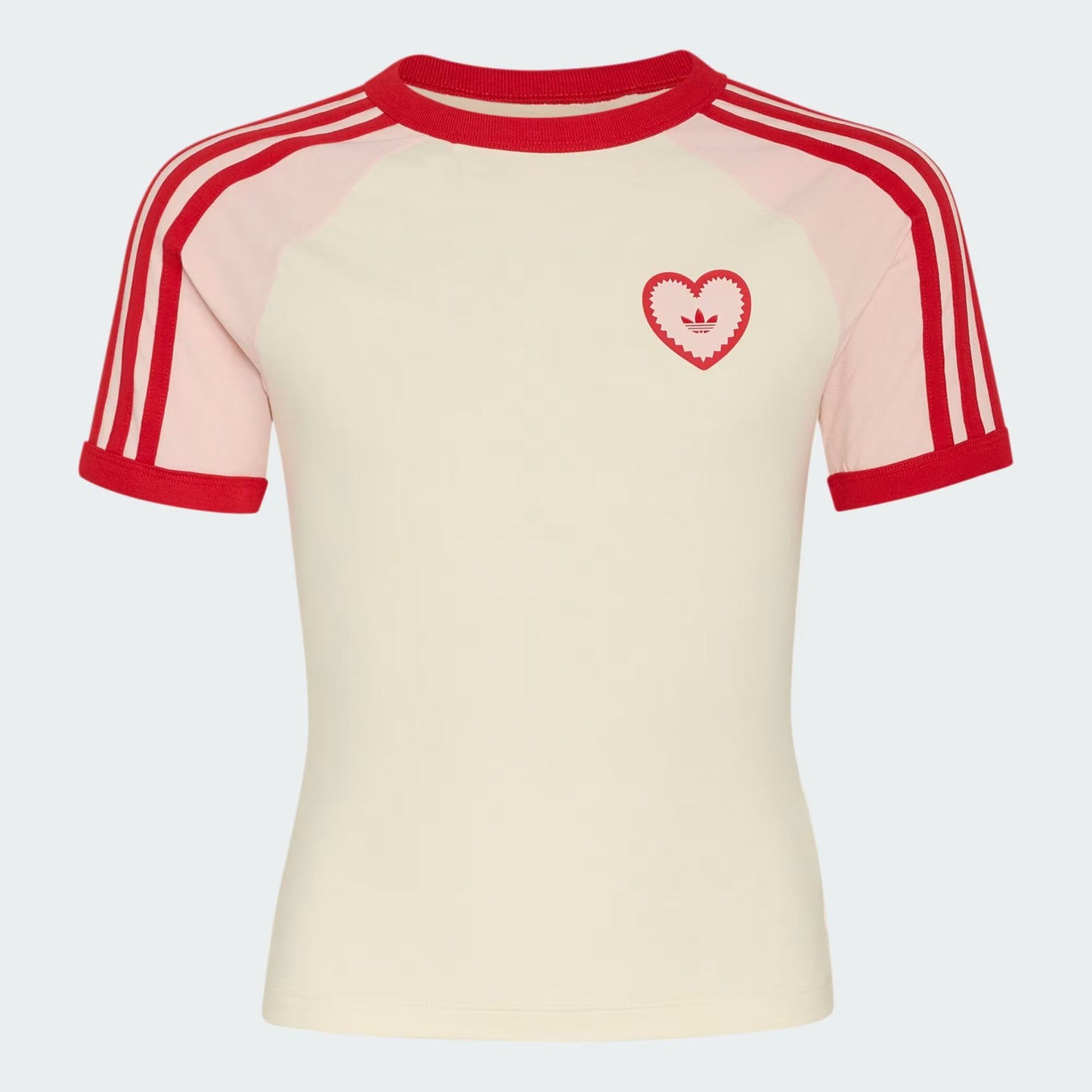 T-SHIRT GIRLS 3 STRIPES SLIM HEART
