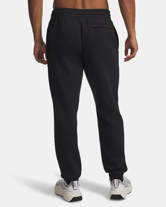 PANTALONI TUTA JOGGER UOMO UNDER ARMOUR ICON FLEECE IN MISTO COTONE – NERO / BIANCO