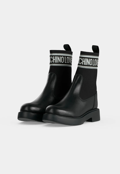 STIVALETTO DONNA LOVE MOSCHINO ANKLE BOOTS – NERO