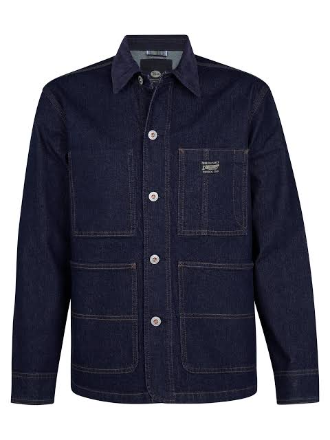 GIACCA UOMO IN DENIM WORKER PETROL INDUSTRIES – BLU