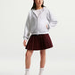 FELPA RAGAZZA NIKE STUDIO FLEECE CROP FULL ZIP – GRIGIO