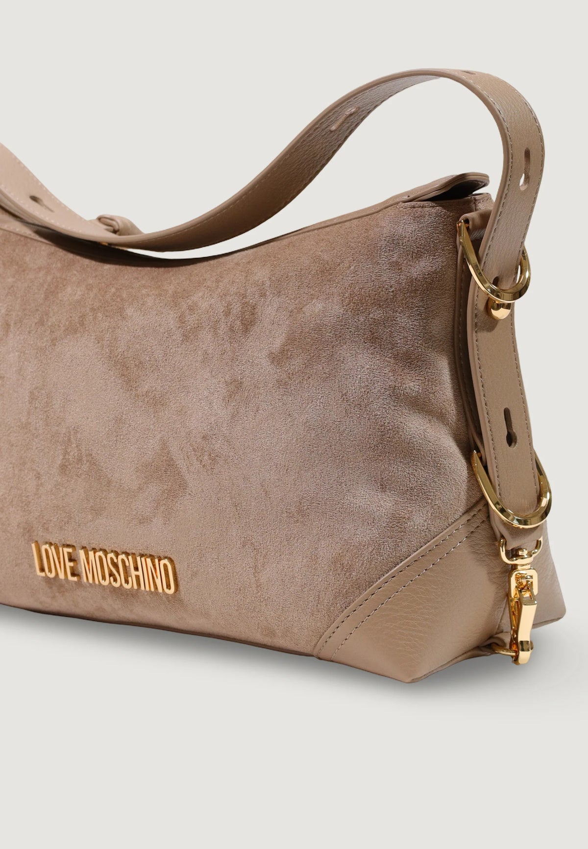BORSA DONNA LOVE MOSCHINO TRACOLLA VELOUR – SABBIA