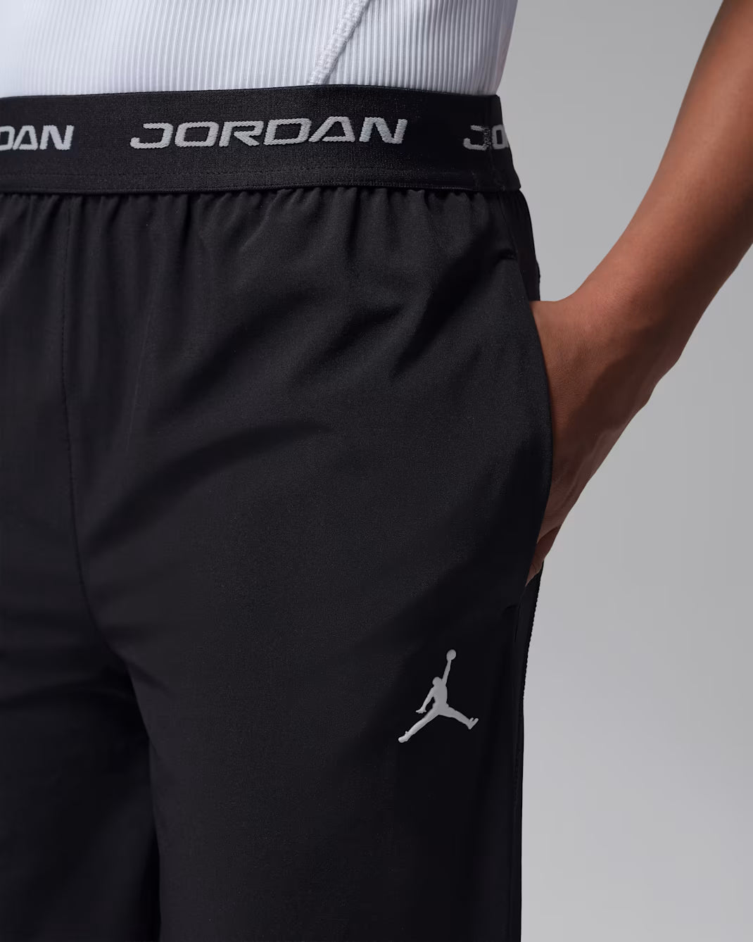 PANTALONI RAGAZZA JORDAN JUMPMAN SPORT WOVEN – NERO