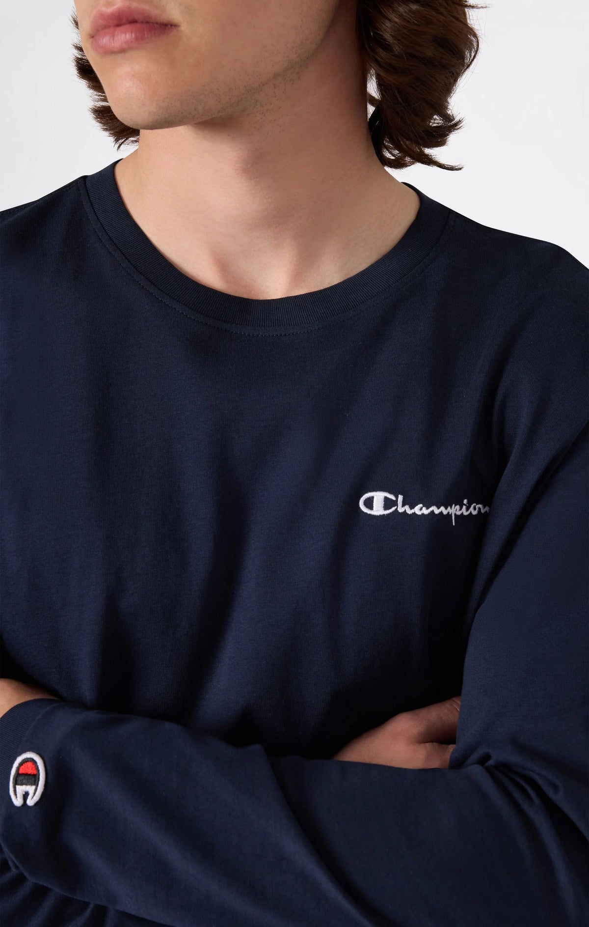 MAGLIA UOMO CHAMPION ICONS MANICA LUNGA – BLU NAVY