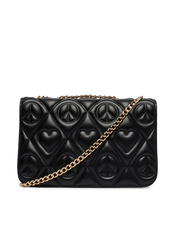 BORSA TRACOLLA DONNA LOVE MOSCHINO TRAPUNTATA – NERO