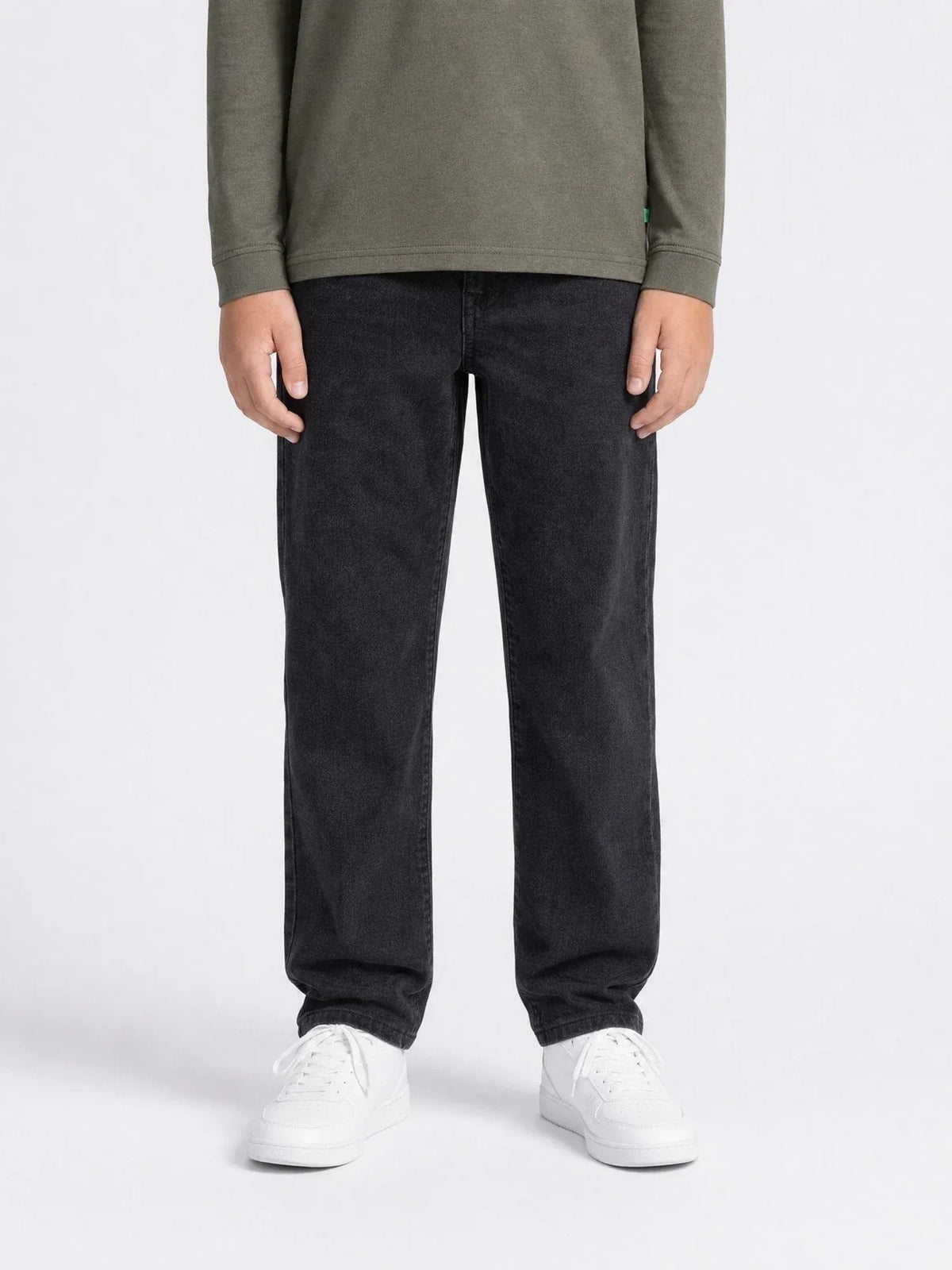 JEANS RAGAZZO PETROL INDUSTRIES LENOX LOOSE FIT IN DENIM COMFORT STRETCH – BLACK FADED / NERO