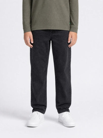 JEANS RAGAZZO PETROL INDUSTRIES LENOX LOOSE FIT IN DENIM COMFORT STRETCH – BLACK FADED / NERO