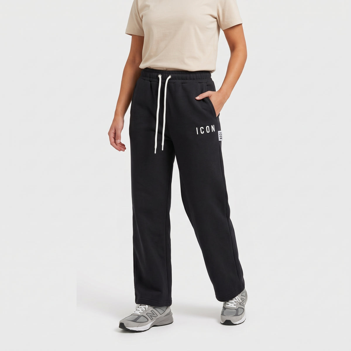 PANTALONE LOGO WIDE-LEG