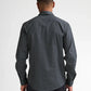 CAMICIA UOMO SLIM FIT IN COTONE ELASTICIZZATO PETROL INDUSTRIES – MICRO FANTASIA E ABBOTTONATURA NASCOSTA