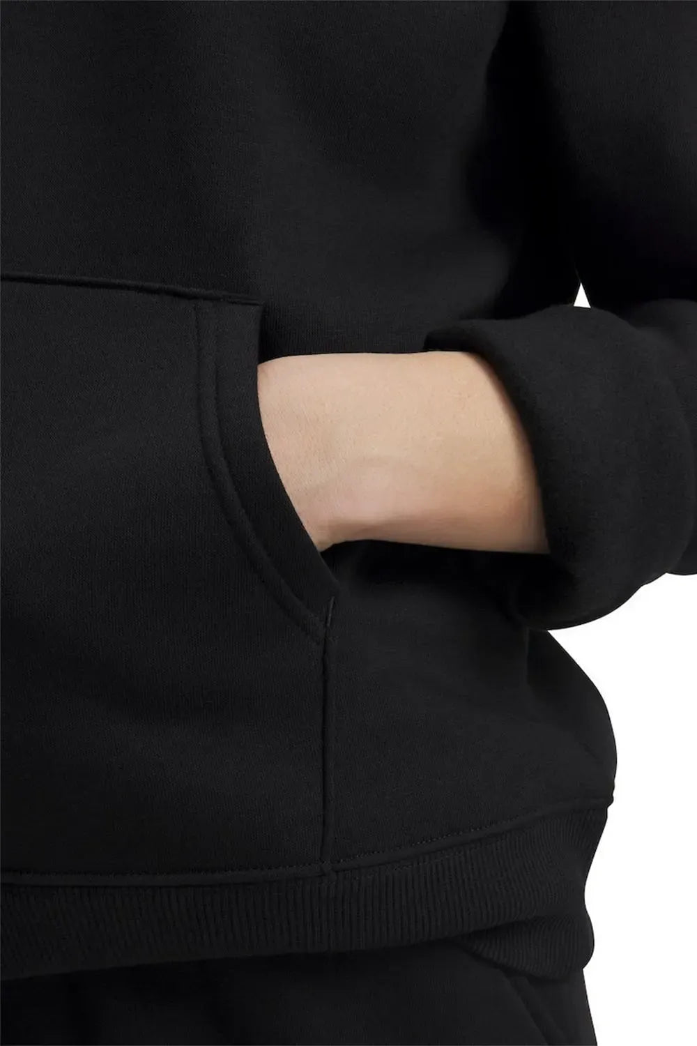 FELPA CON CAPPUCCIO DONNA UNDER ARMOUR RIVAL FLEECE IN MISTO COTONE – NERO