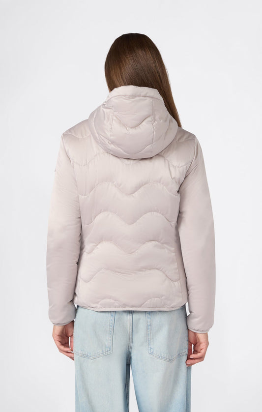 GIACCA DONNA CHAMPION IMBOTTITA CON CAPPUCCIO – BEIGE