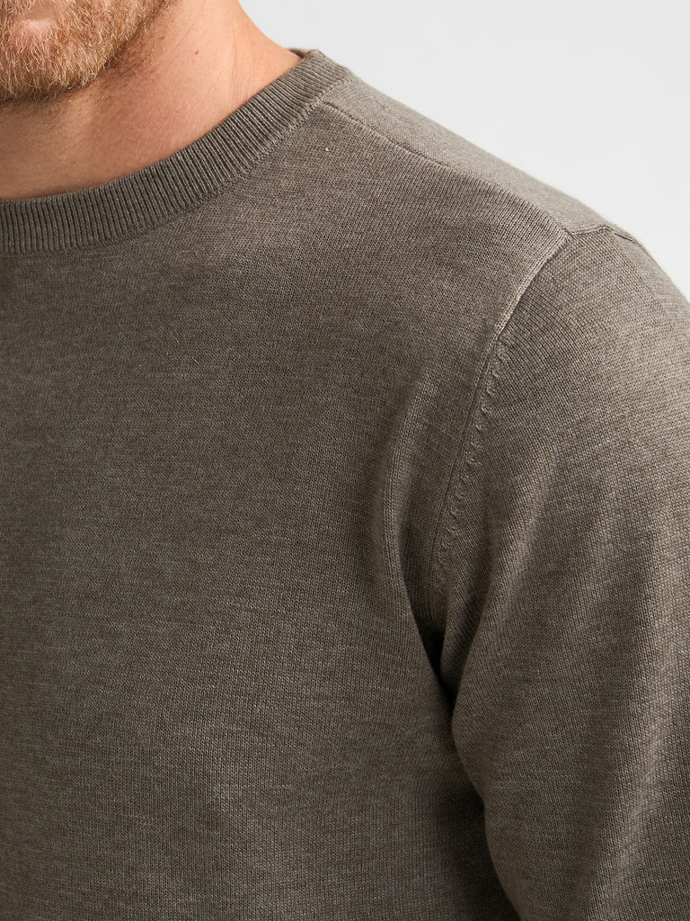 MAGLIONE UOMO GIROCOLLO IN MAGLIA FINE MOSSY STONE PETROL INDUSTRIES – REGULAR FIT