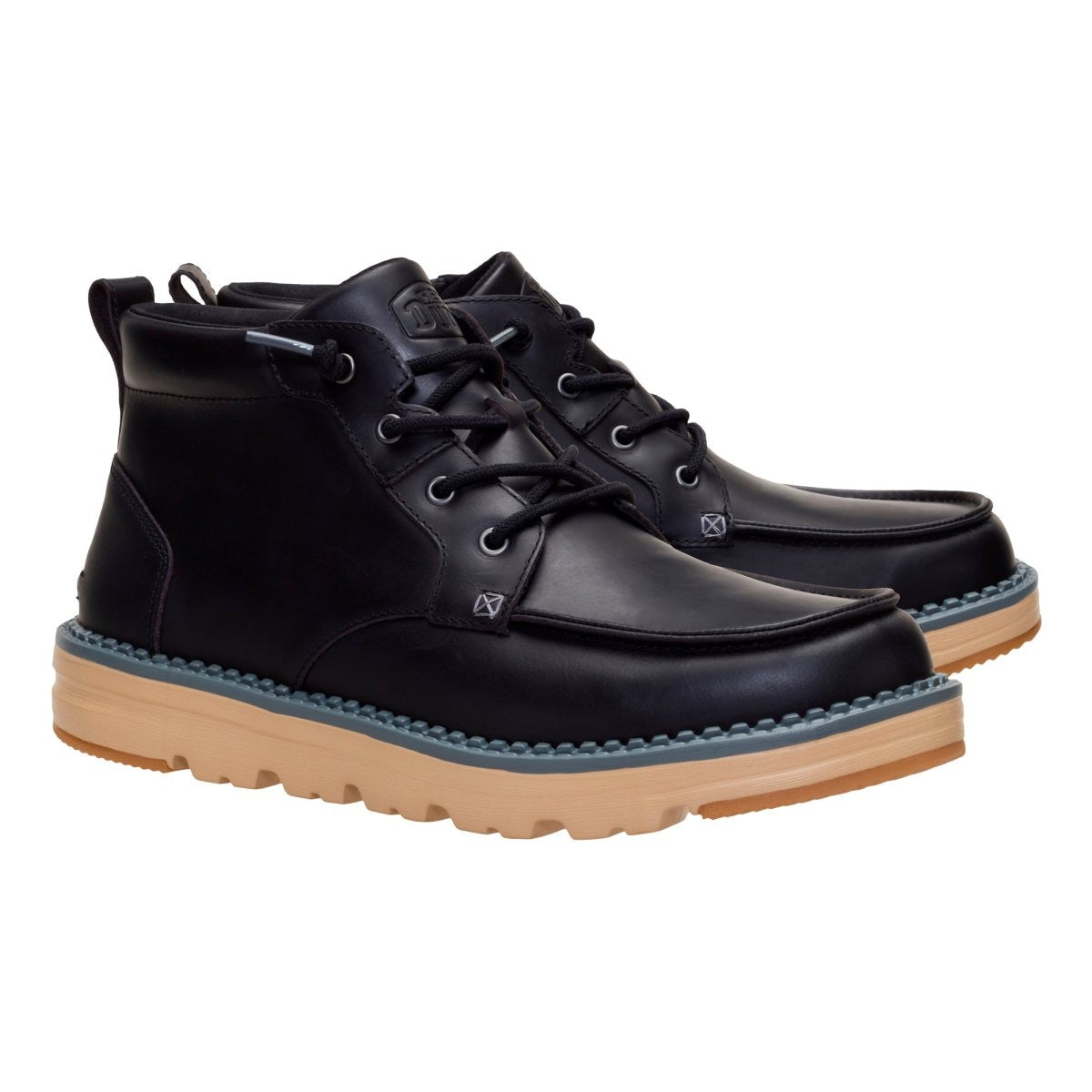 POLACCHINE UOMO HEY DUDE FLINT BOOT LEATHER – NERO