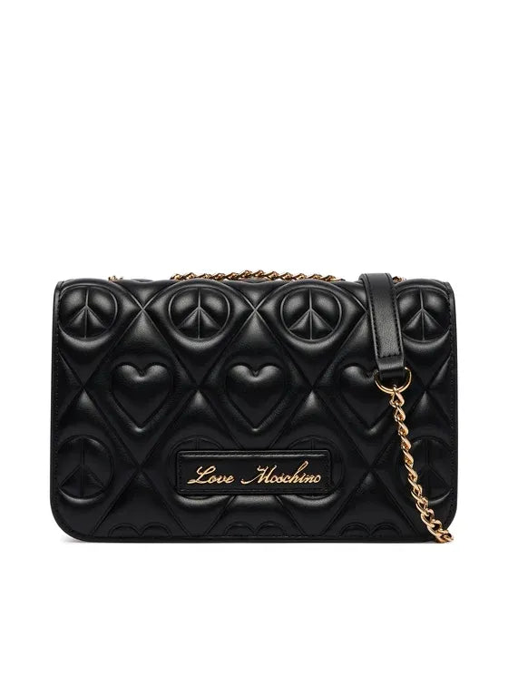 BORSA TRACOLLA DONNA LOVE MOSCHINO TRAPUNTATA – NERO