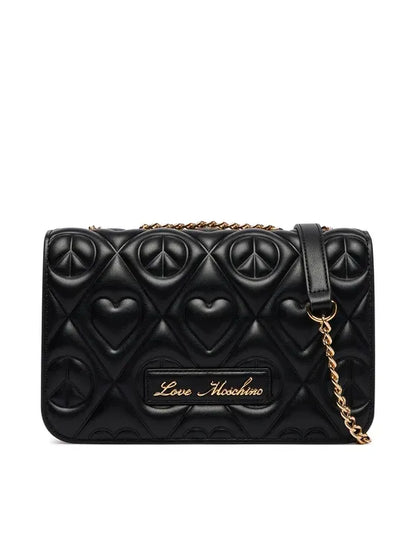BORSA TRACOLLA DONNA LOVE MOSCHINO TRAPUNTATA – NERO