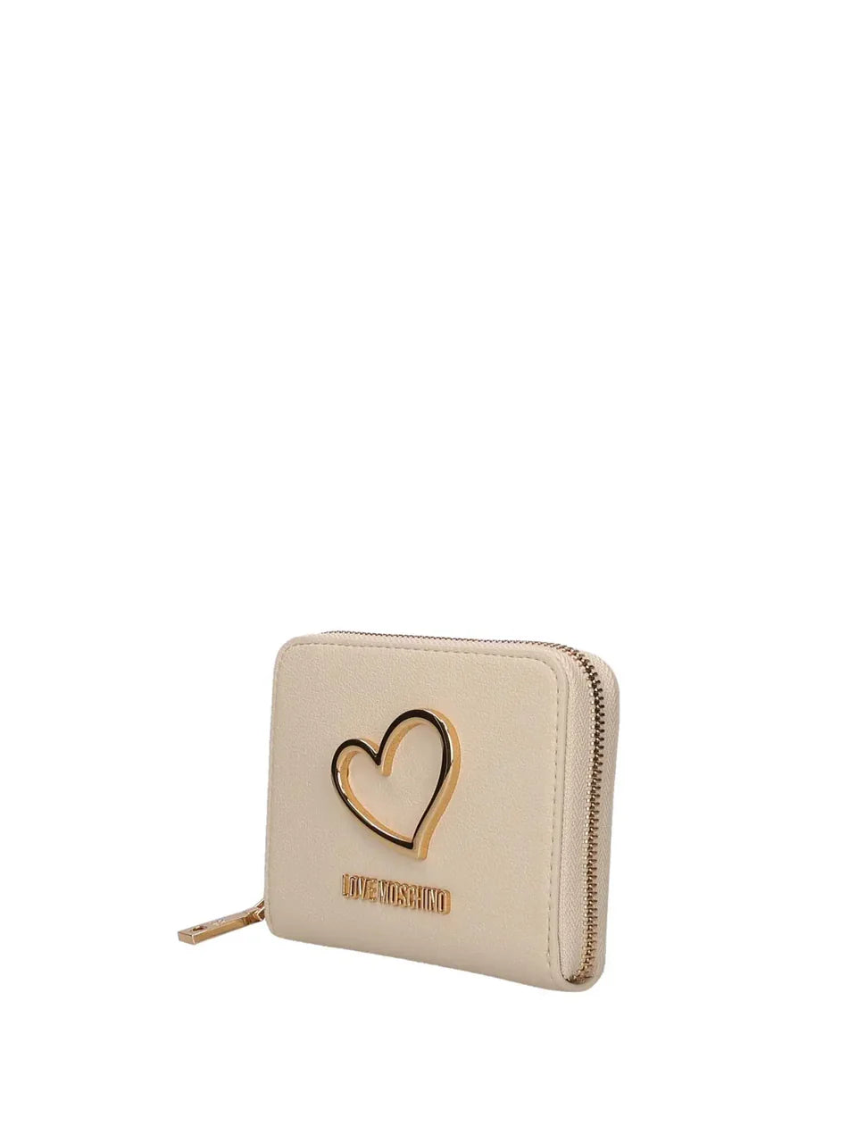 PORTAFOGLIO DONNA LOVE MOSCHINO ZIP AROUND – AVORIO