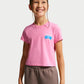 T-SHIRT GIRLS FLORAL CROPPED