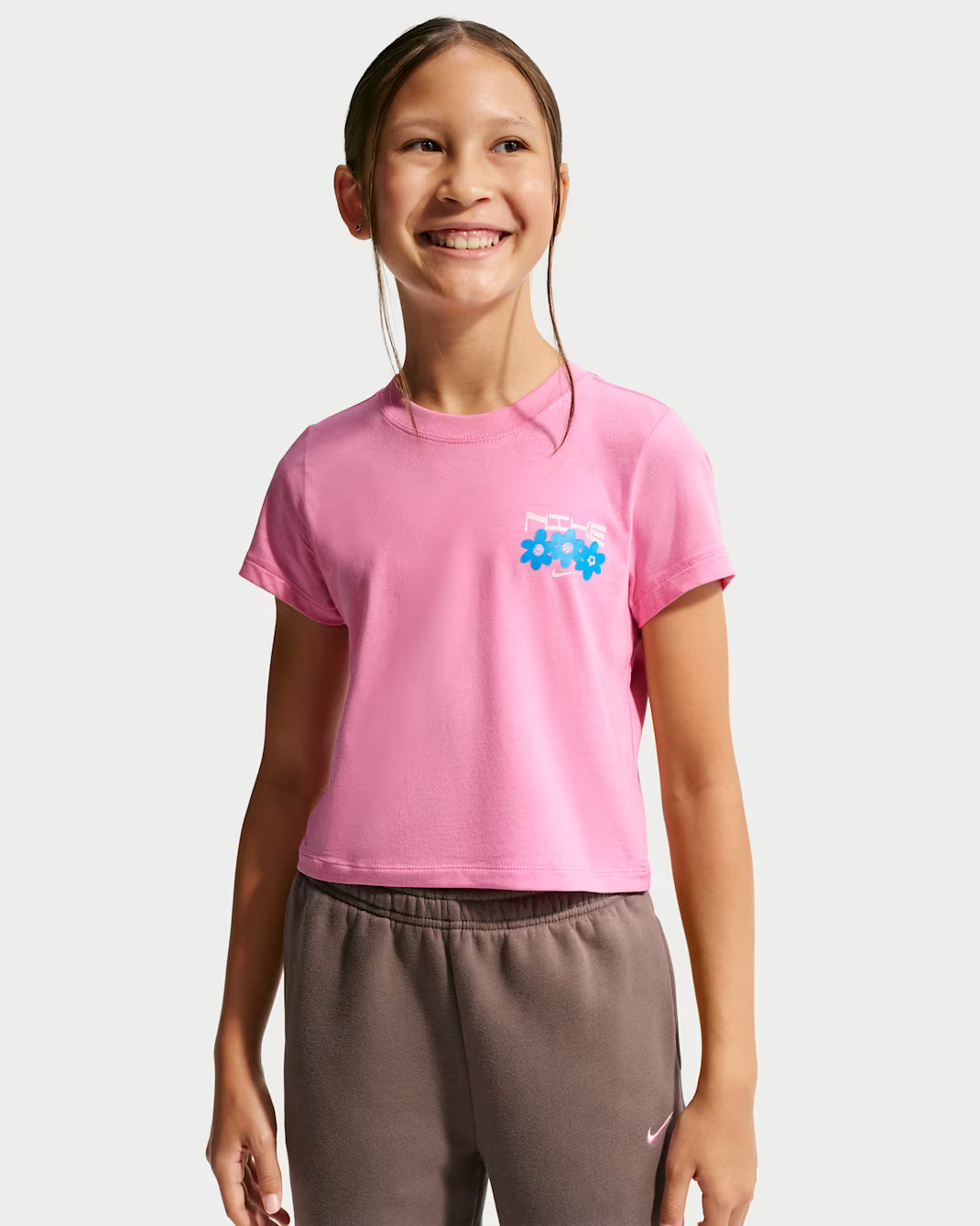 T-SHIRT GIRLS FLORAL CROPPED