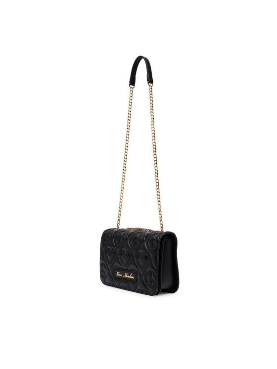 BORSA TRACOLLA DONNA LOVE MOSCHINO TRAPUNTATA – NERO