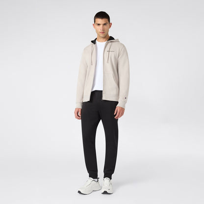 TUTA UOMO CHAMPION CAPPUCCIO FELPATA – BEIGE/NERO