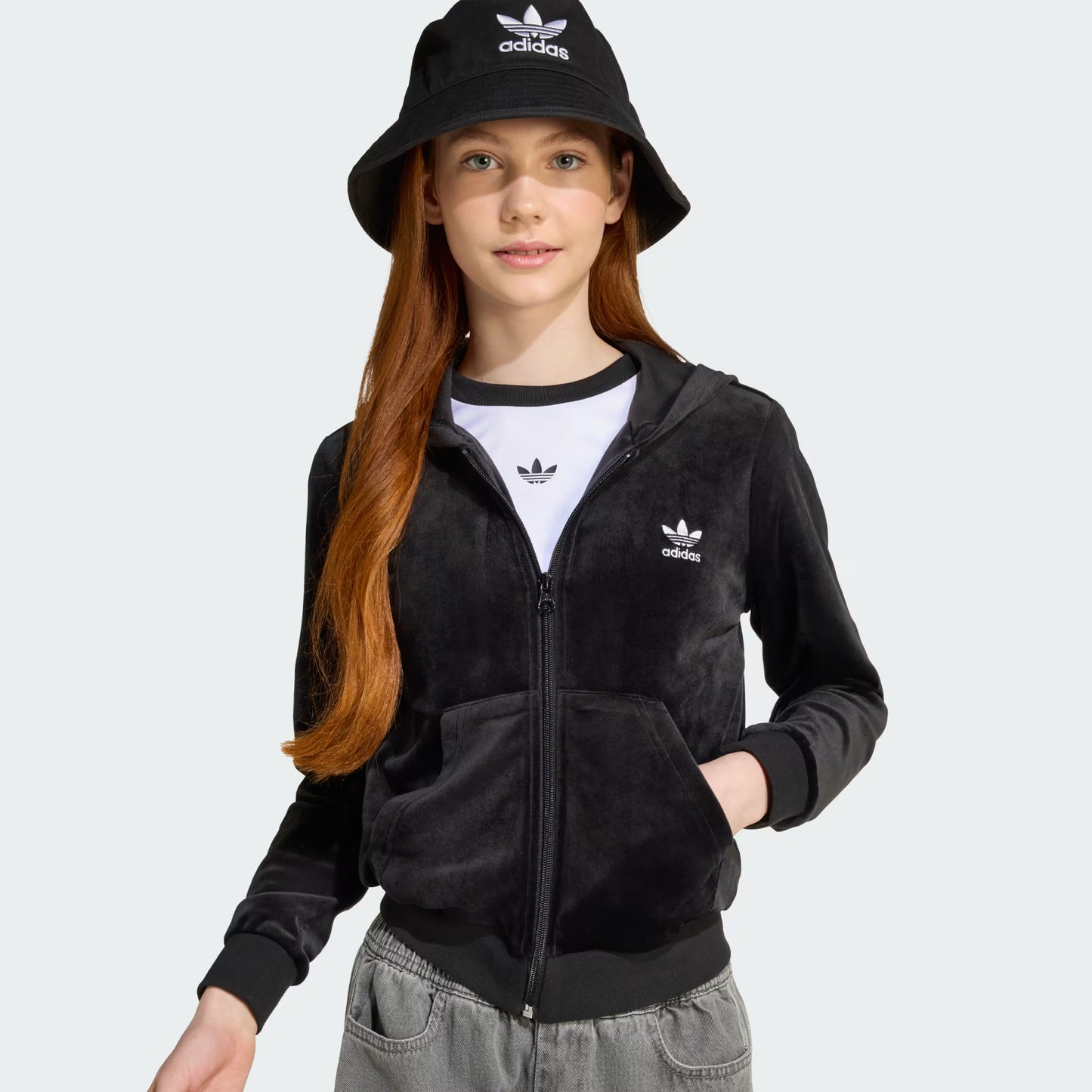 FELPA GIRLS VELOUR FULL ZIP