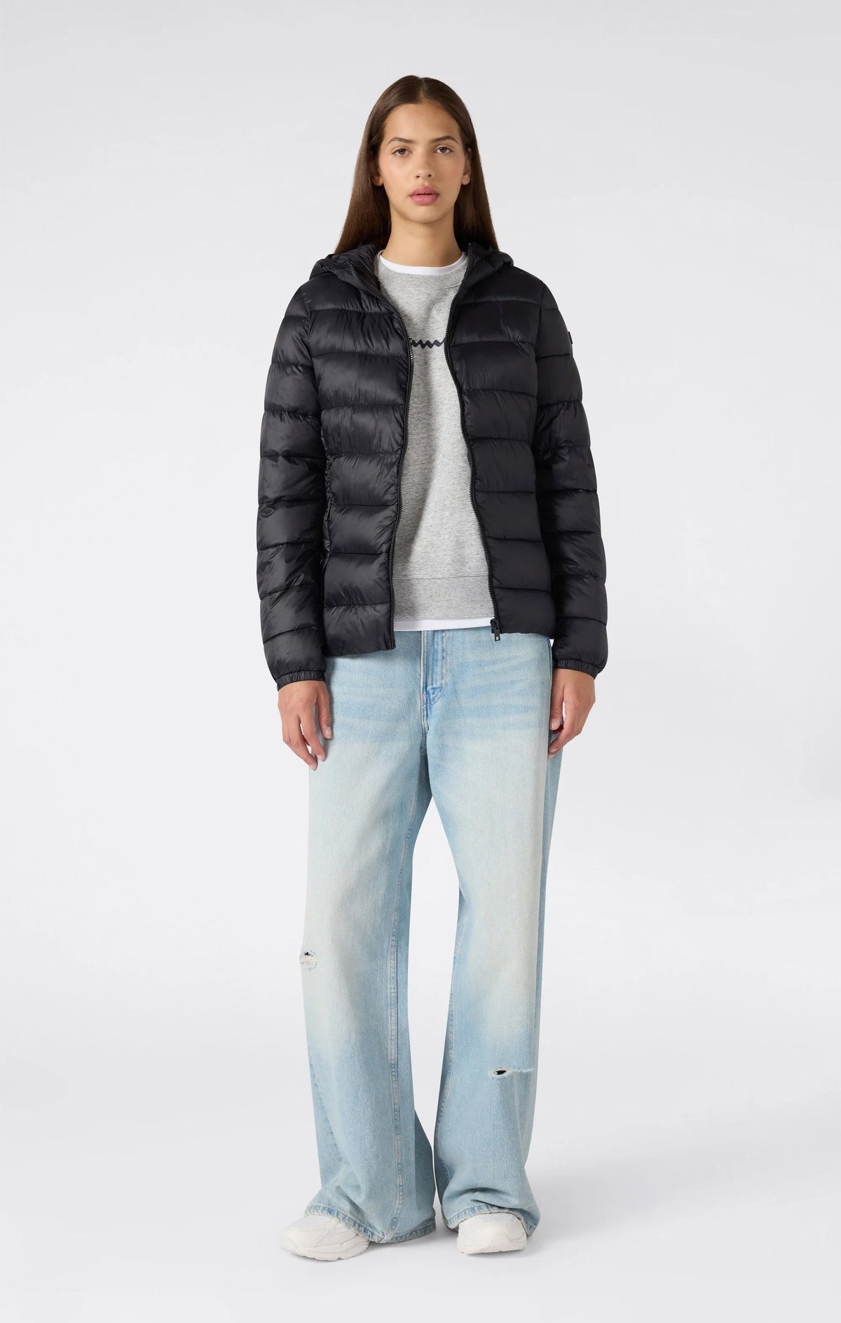 GIACCA DONNA CHAMPION IMBOTTITA CAPPUCCIO – NERO