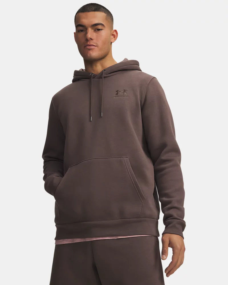 FELPA CON CAPPUCCIO UOMO UNDER ARMOUR ICON FLEECE IN MISTO COTONE – PEPPERCORN / MARRONE